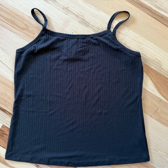 Lularoe Women’s Sz Large Black Ribbed Cami Tank Top New NWT - Picture 1 of 3